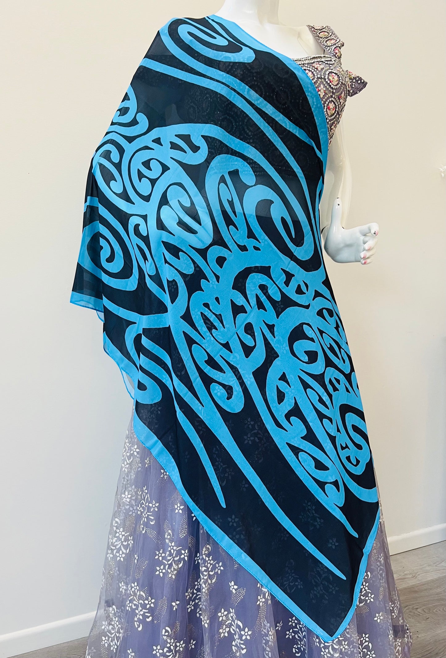 Moana blue/black Kakahu/Shawl